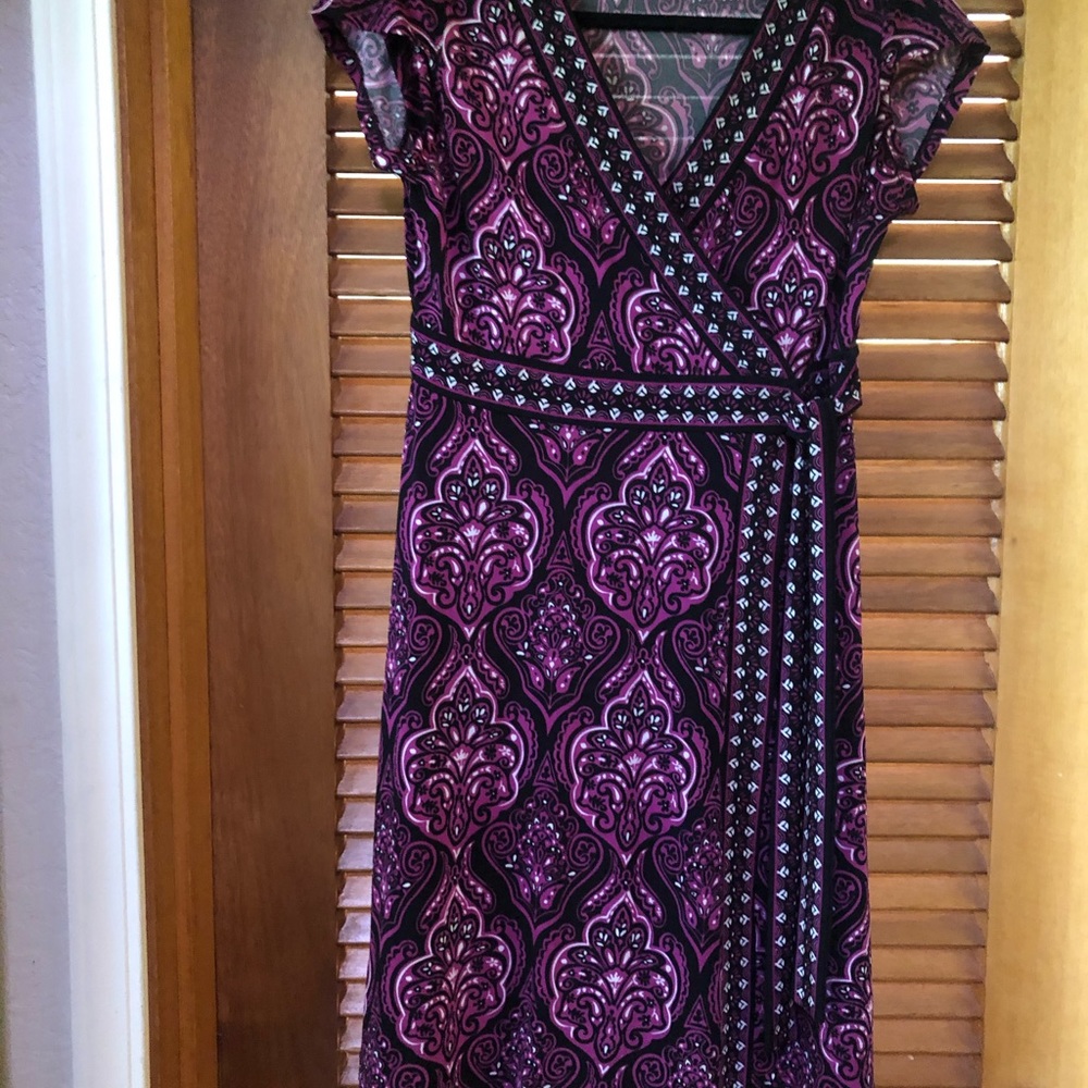 Black/Purple wrap dress